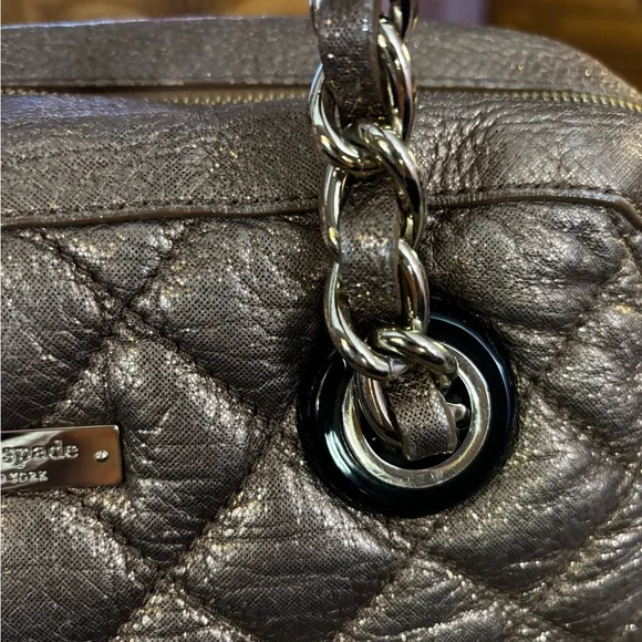 Kate Spade New York Quilted Metallic Leather Satchel - Picture 6 of 16